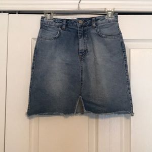 Missguided denim mini skirt